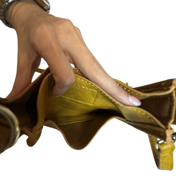 Yellow Leather Crossbody Bag - Picture 7 of 15